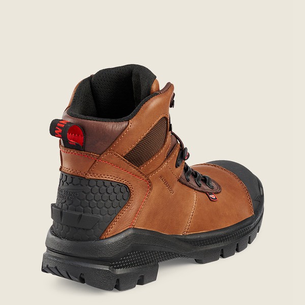 Red Wing Safety Bot Erkek - Crv™ - 6-Inch Waterproof Toe - Kahverengi/Siyah - 28FXGZOVB